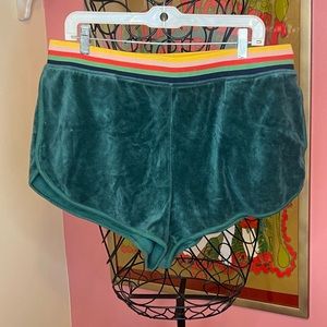 Green velour dolphin shorts wild fable XL